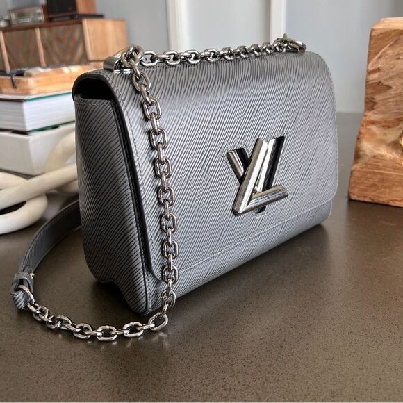 LOUIS VUITTON Authentic Twist MM Gunmetal Silver Color - Picture 3 of 16